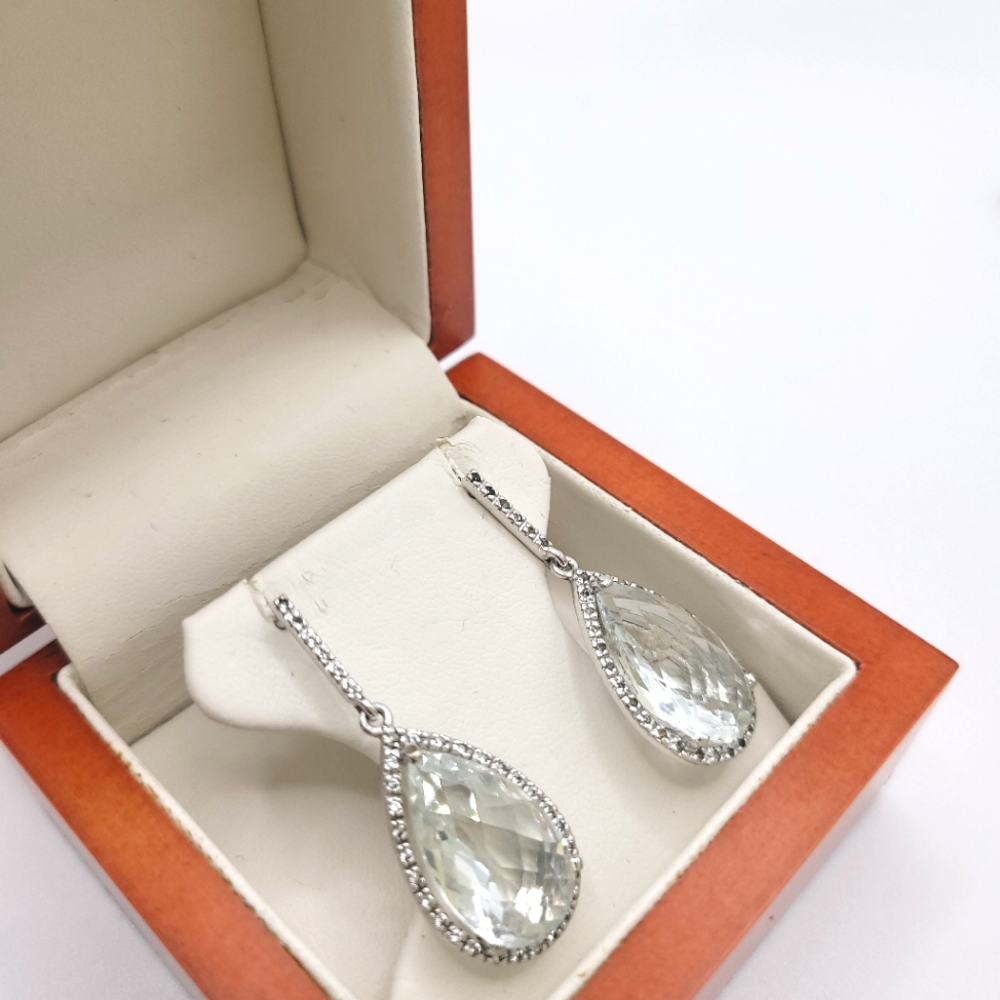 RARITIES CAROL BRODIE STERLING SILVER QUARTZ & ZIRCON